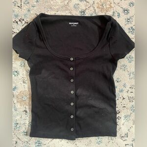 Old navy cropped button up top